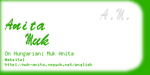 anita muk business card